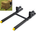 Pallet Forks, 2000 Lbs Clamp on Pallet Forks 43" Total Length, Tractor Bucket Forks with Adjustable Stabilizer Bar