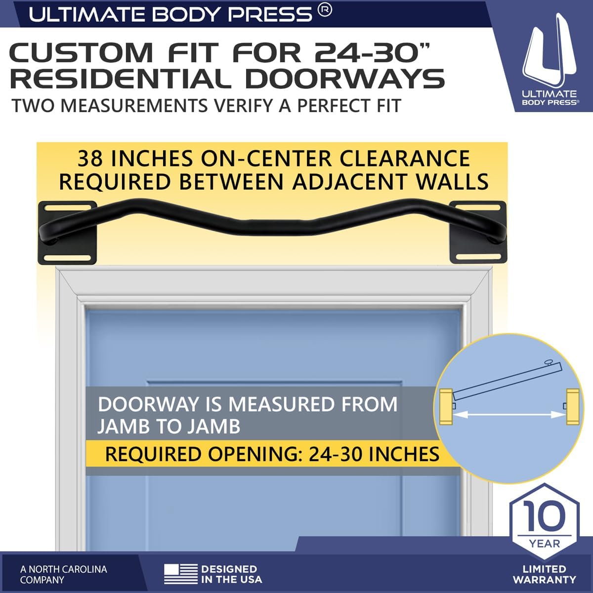 Wall Mounted Doorway Pull Up Bar