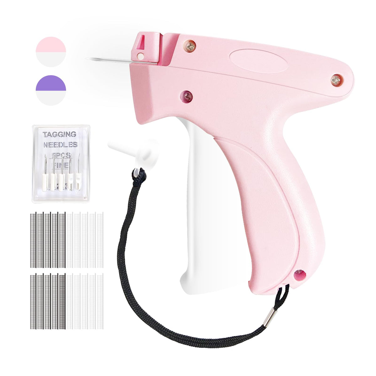 Stitch Gun for Clothes -Handheld Stitch Quick Clothing Fixer - Mini Tag Gun - Includes 6 Fine Needles, 2000 Fasteners