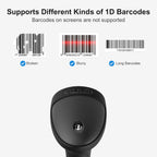 1D USB Barcode Scanner with Intelligent Stand Wired, BCST-33