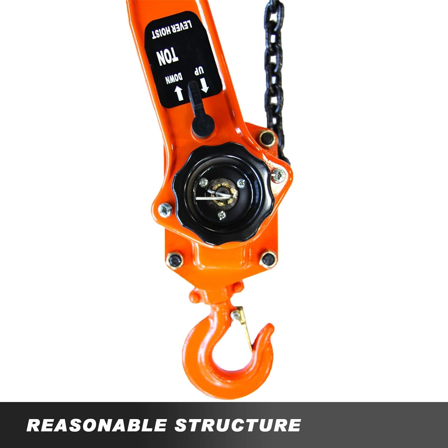 Manual Lever Block Chain Hoist 3 Ton, 6000 lbs Chain Hoist Come Along 10Ft (3M), Chain Hoist With Hook for Warehouse