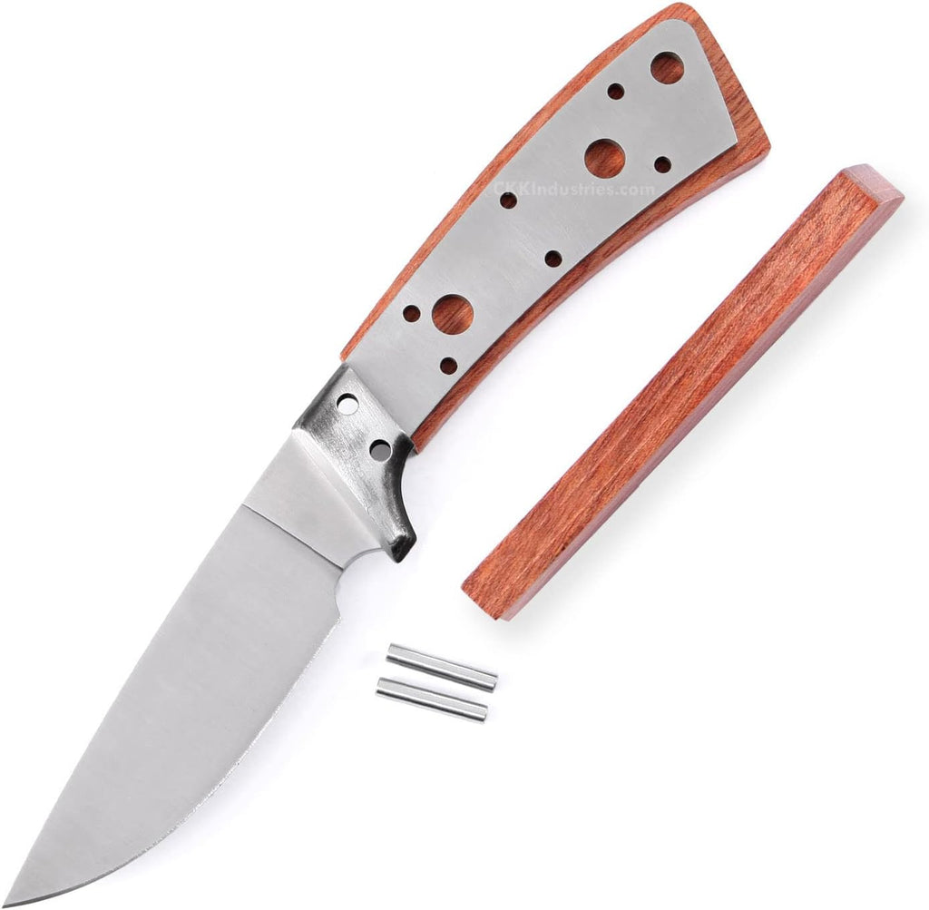 Gentleman's Companion Knife Kit - DIY Fixed Blade Knife Making Series - (Blade Blank, SS Guards & Pinstock