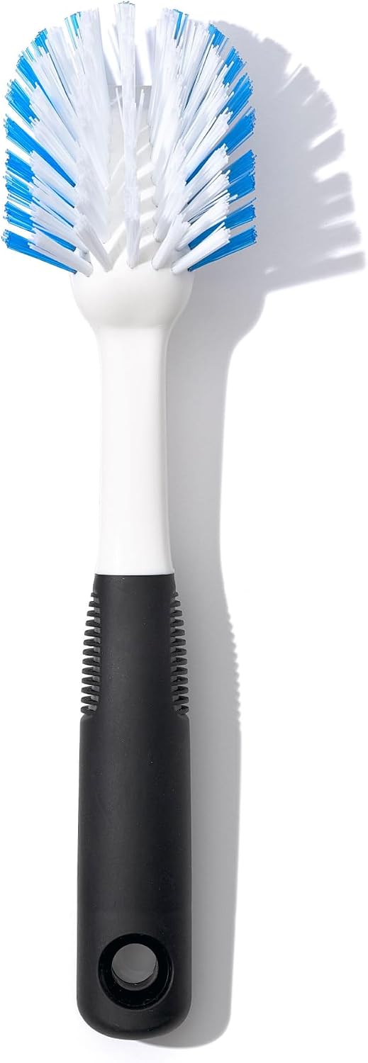 Good Grips Dish Scrub Brush with Non-Slip Handle, Nylon Bristles
