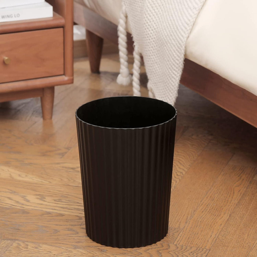 Small Trash Can Plastic Wastebasket Round Garbage Container Bin for Bathroom, Kitchen, Bedroom, Home Office, College