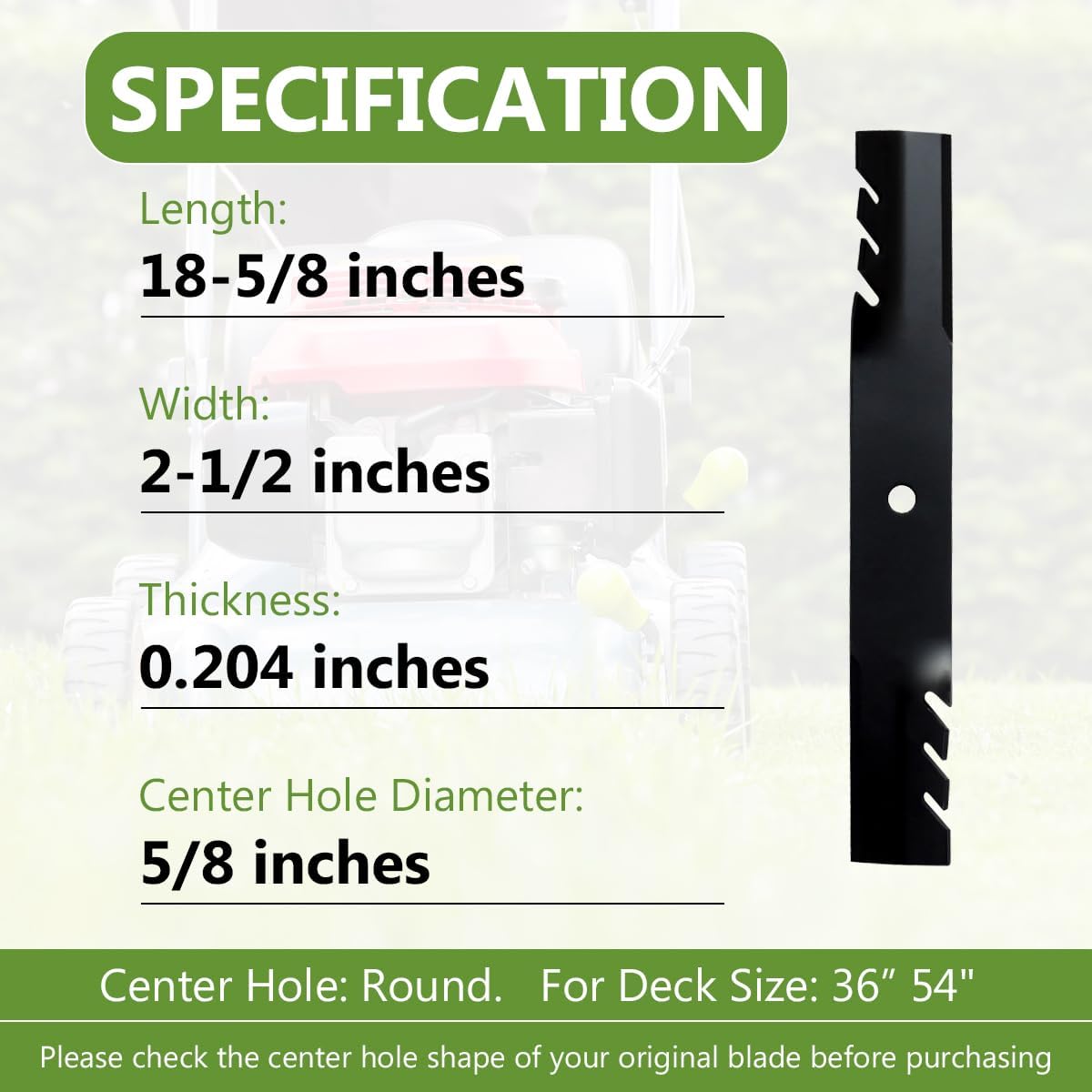 038-0003-00 Gator Mulching Blades for Bad Boy MZ, Magnum, Avenger, CZT, ZT Elite, Maverick, Maverick HD, Rogue