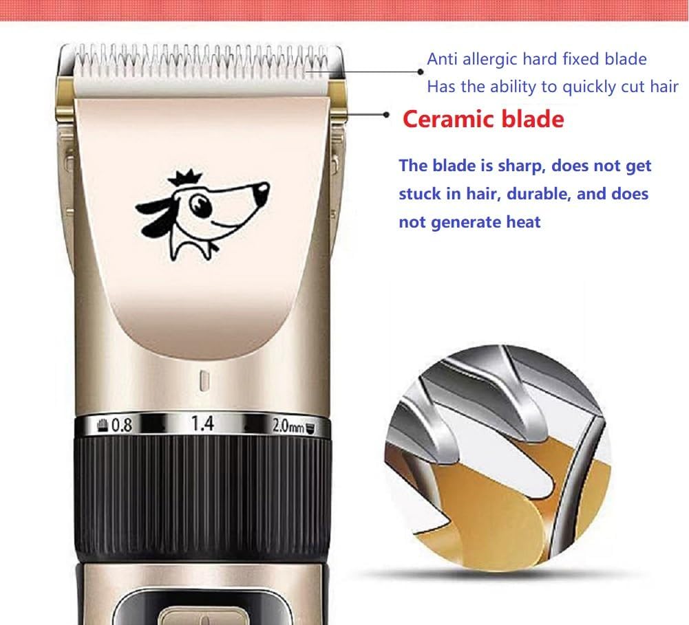 Dog Clippers Grooming Kit and Paw Trimmer,Cordless,Low Noise, Electric Quiet,Rechargeable, Dog Trimmer Grooming, Pet