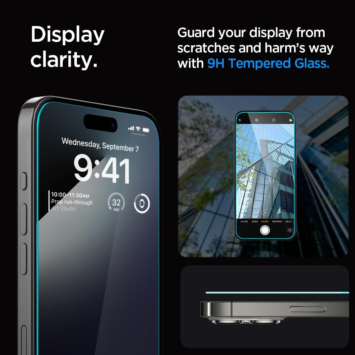 Tempered Glass Screen Protector [GlasTR EZ FIT] designed for iPhone 15 Pro [Case Friendly] - 2 Pack | 9H Hardness
