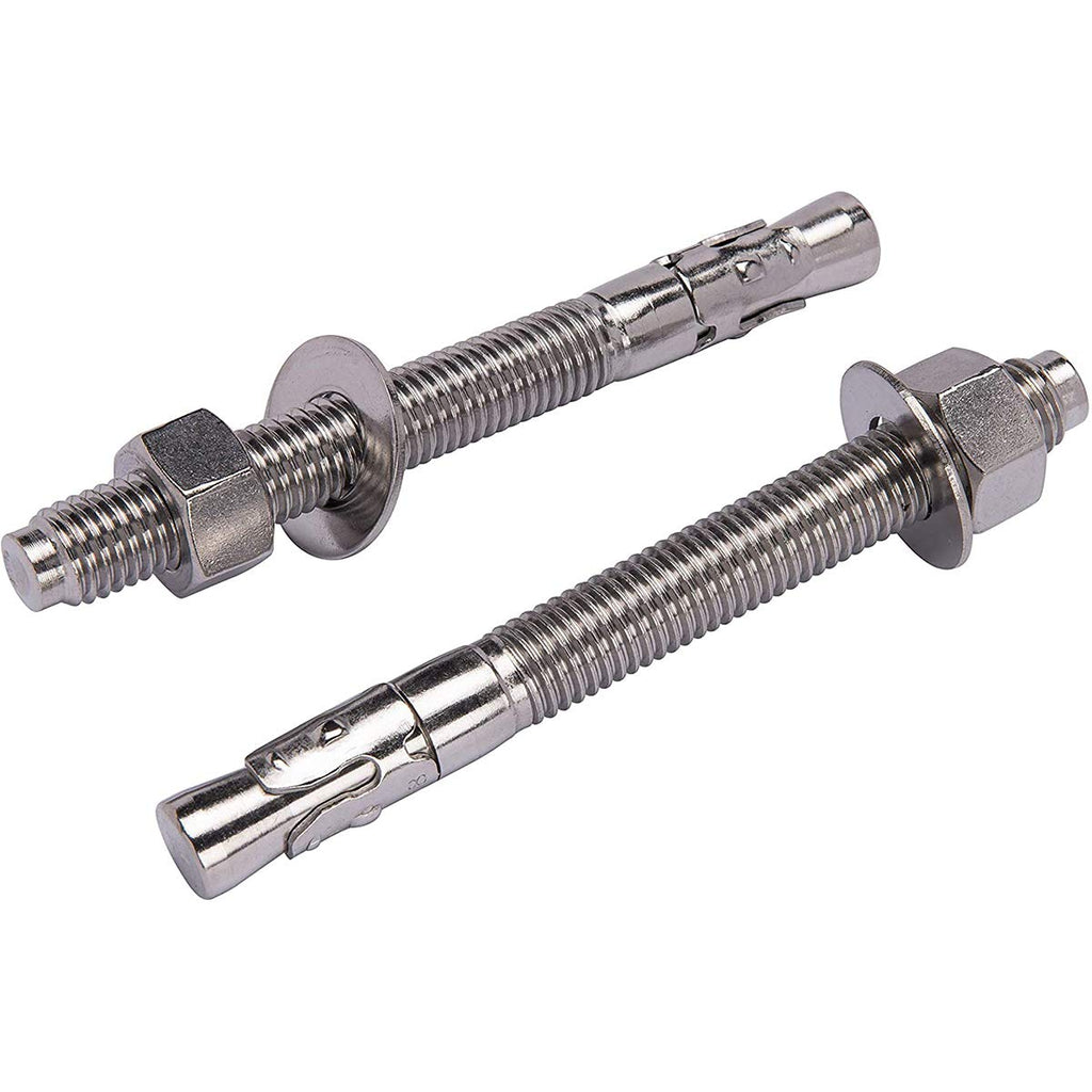 3/8" X 2-1/4" Concrete Anchor, 304 Stainless Wedge Anchor with Excellent Anti-Rust Performance, 304(18-8) Stainless