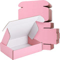 50 Packs Shipping Boxes, Cardboard, Pink, 6 x 4 x 1.6 Inches