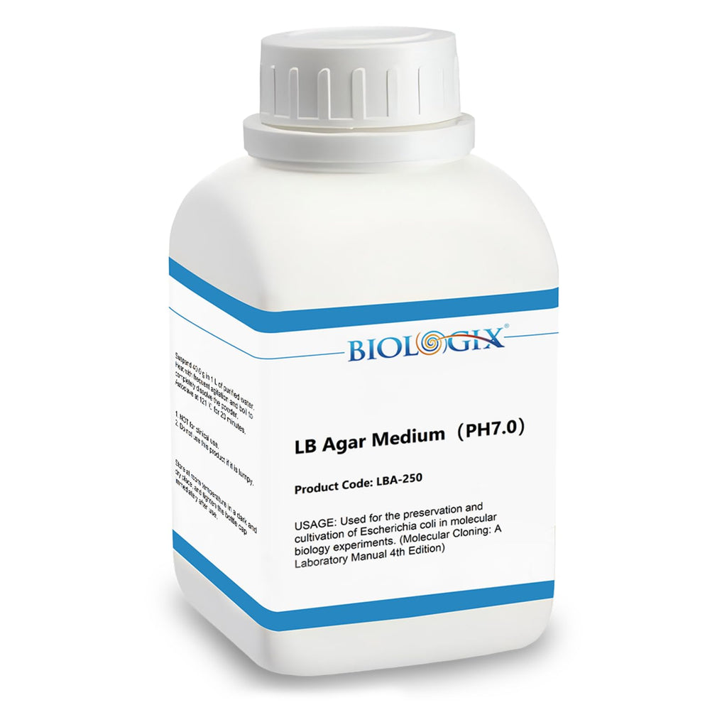 LB Agar Medium Powder, 250g/Bottle, Laboratory Grade with Tryptone, Yeast Paste, Sodium Chloride & Agar, Lysogeny