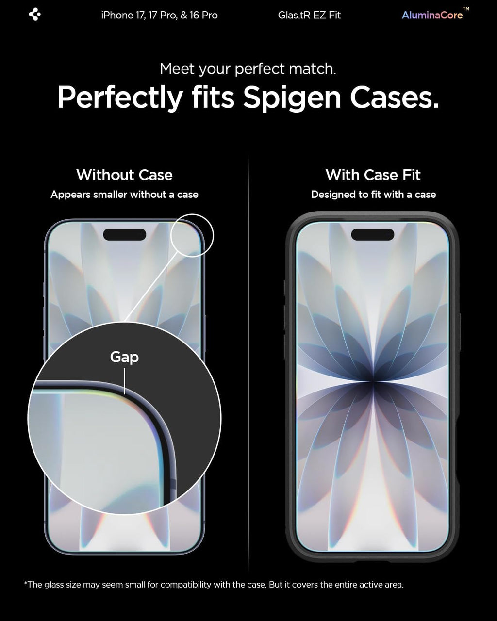 AluminaCore Tempered Glass Screen Protector [Glas.tR EZ Fit] designed for iPhone 17 Pro | iPhone 17 | iPhone 16 Pro