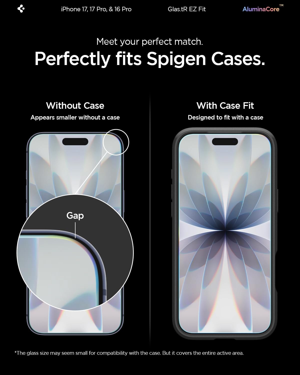 AluminaCore Tempered Glass Screen Protector [Glas.tR EZ Fit] designed for iPhone 17 Pro | iPhone 17 | iPhone 16 Pro
