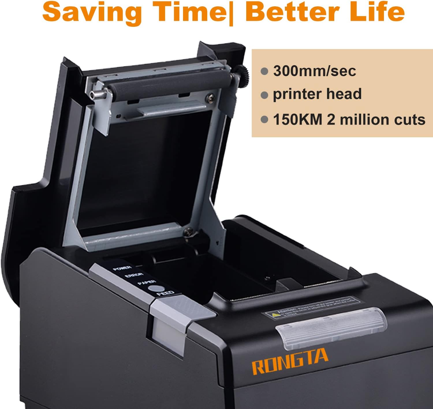 POS Printer, 80mm Thermal Receipt Printer, Restaurant Kitchen Printer with Auto Cutter, USB Serial Ethernet