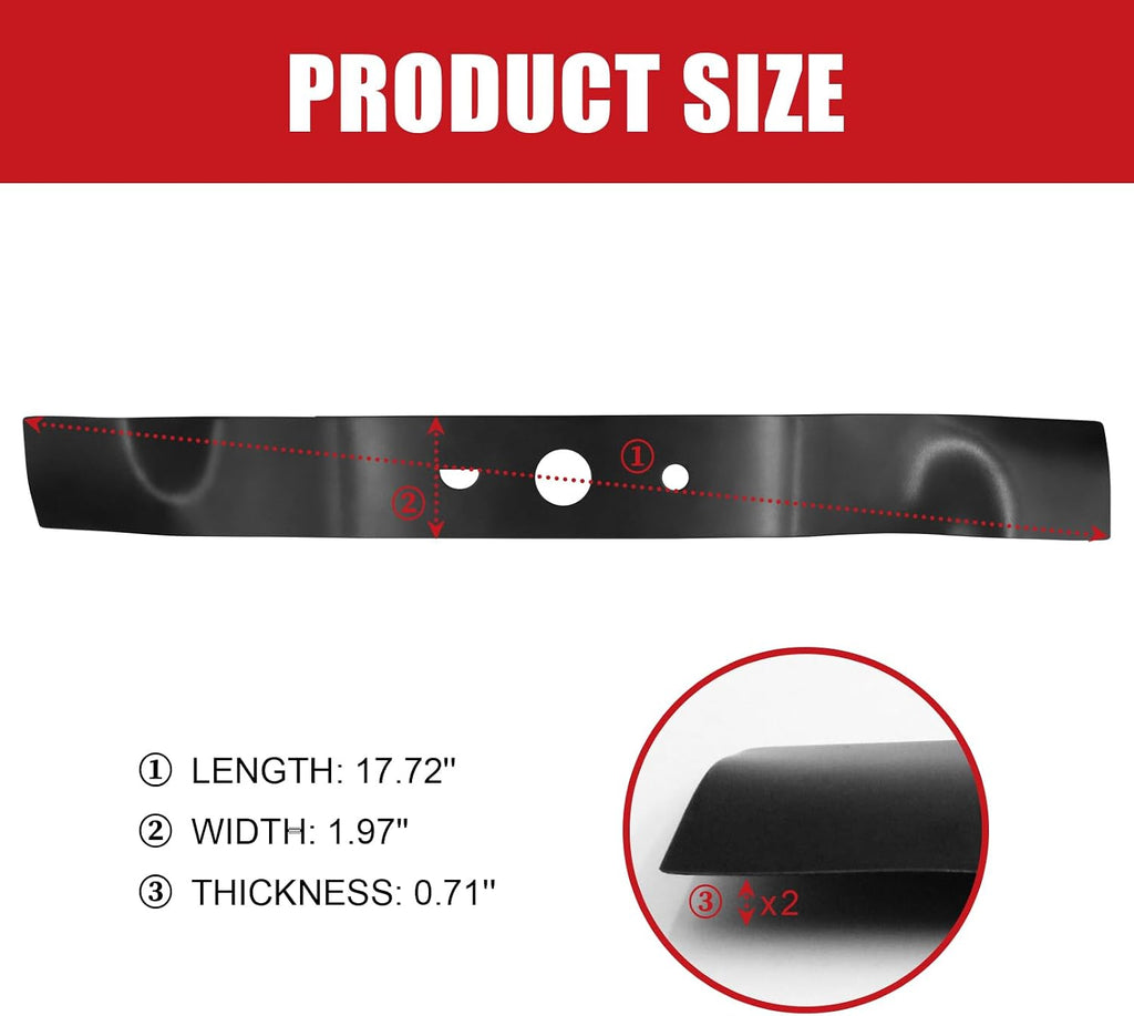 Lawn Mower Blade for Greenworks 18 inch Mower 33303463 25012, 2519402