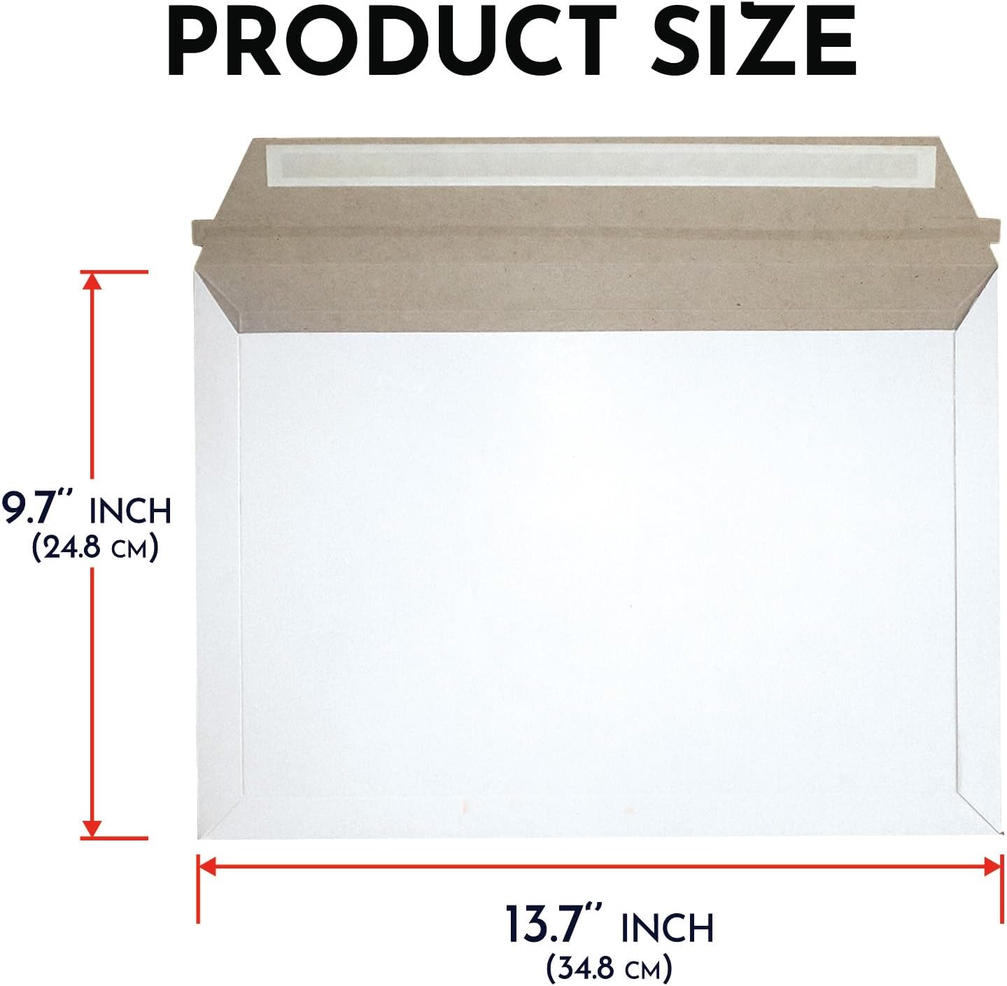13.7x9.7 Inch Rigid Mailers, 50 Pack Envelopes for Documents & books | Large rigid mailers keep documents