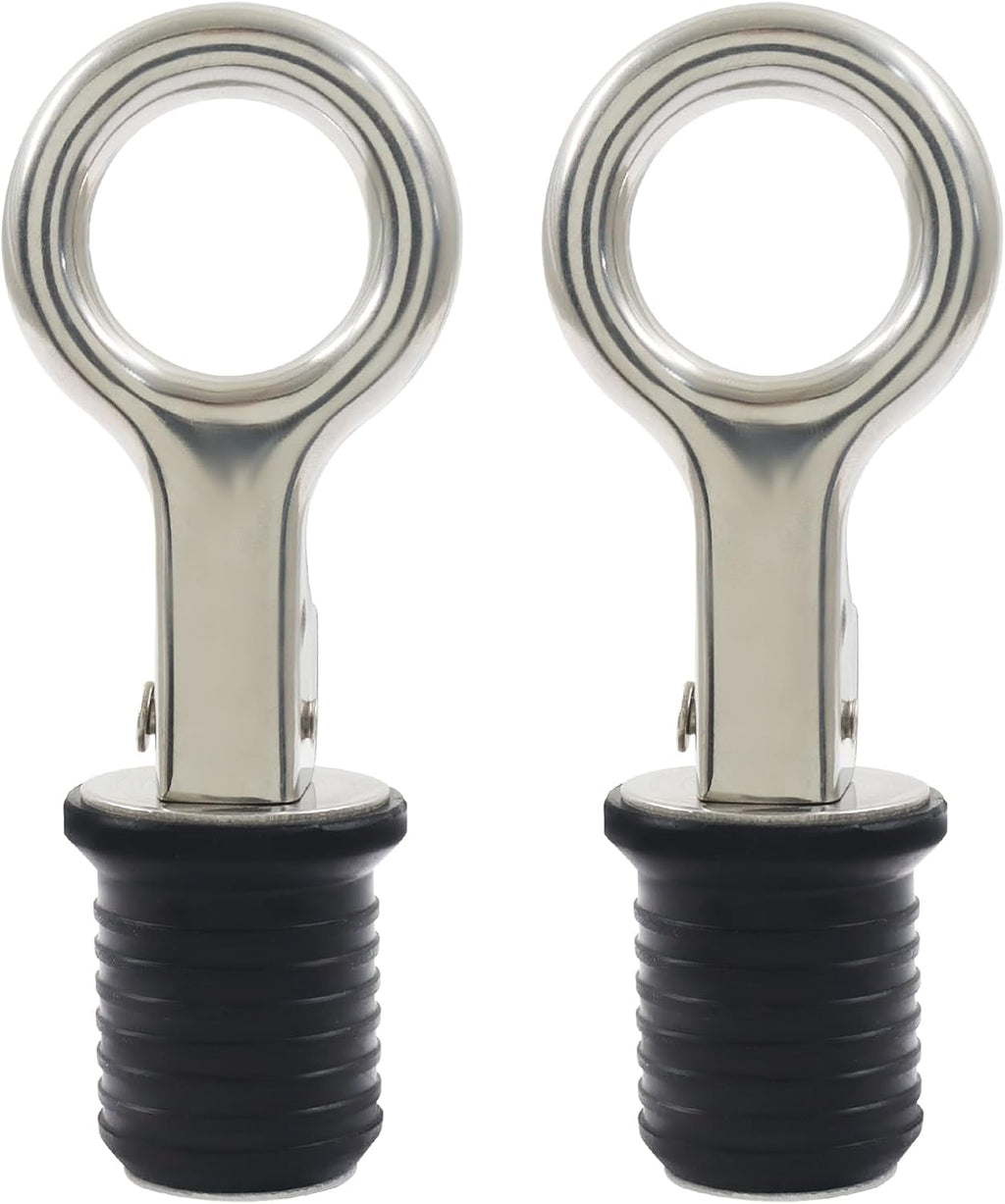 Boat Drain Plug, 2 Pcs, 1 Inch, Snap Handle