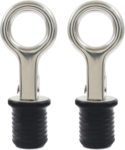 Boat Drain Plug, 2 Pcs, 1 Inch, Snap Handle