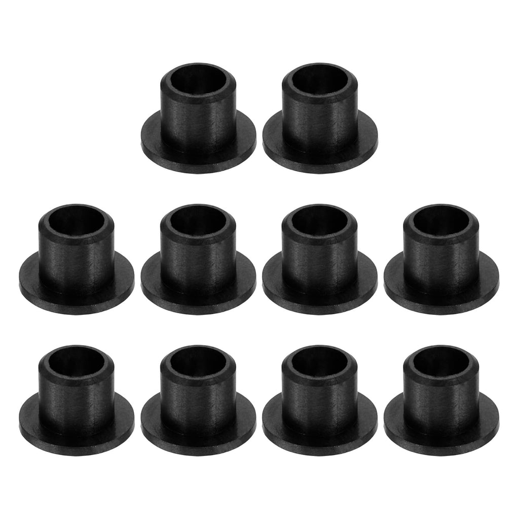 uxcell 10Pcs Flanged Sleeve Bearings,ID5mmxOD7mmxL7mm POM Bushing,Black