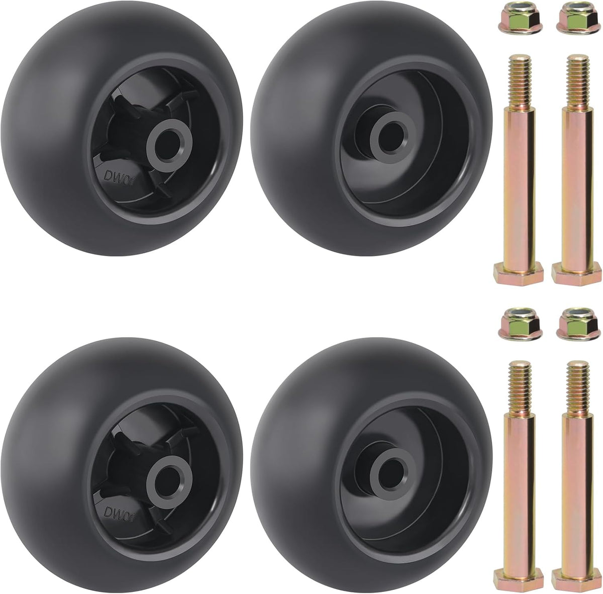 CheeMuii 4 Pack 753-04856A 5" Lawn Mower Deck Wheels Kit with Bolts & Nuts