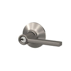 Latitude Keyed Entry Door Handle, Reversible, Satin Nickel