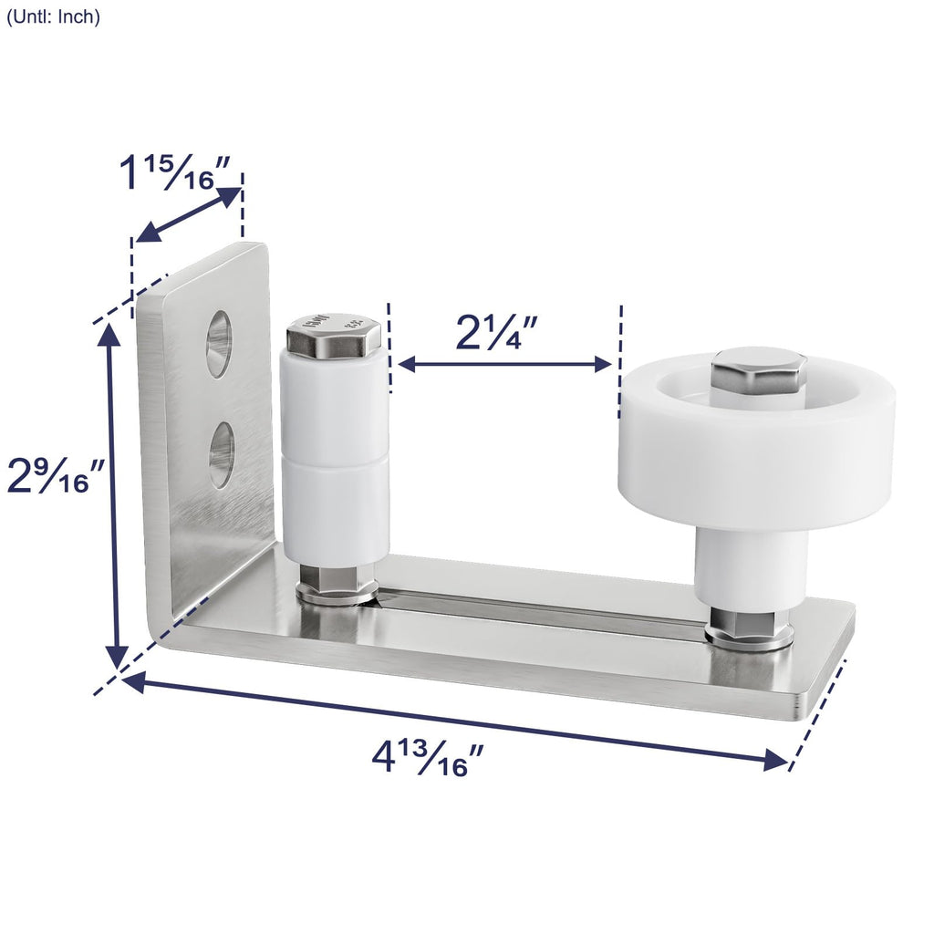 SMARTSTANDARD Sliding Barn Door Floor Guide for Bottom Adjustable Roller