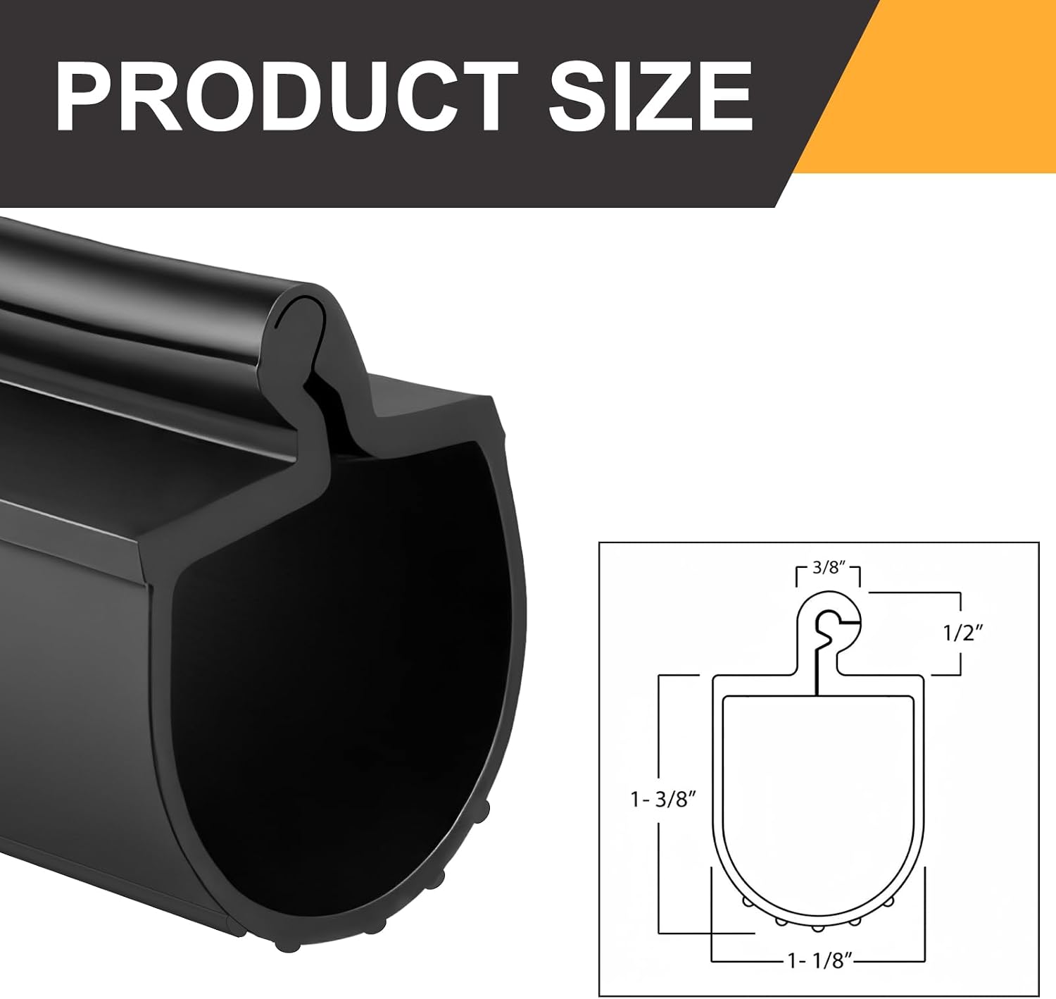 20Ft Garage Door Seal P-Bulb Bottom Seal Garage Door Rubber Bottom Seals