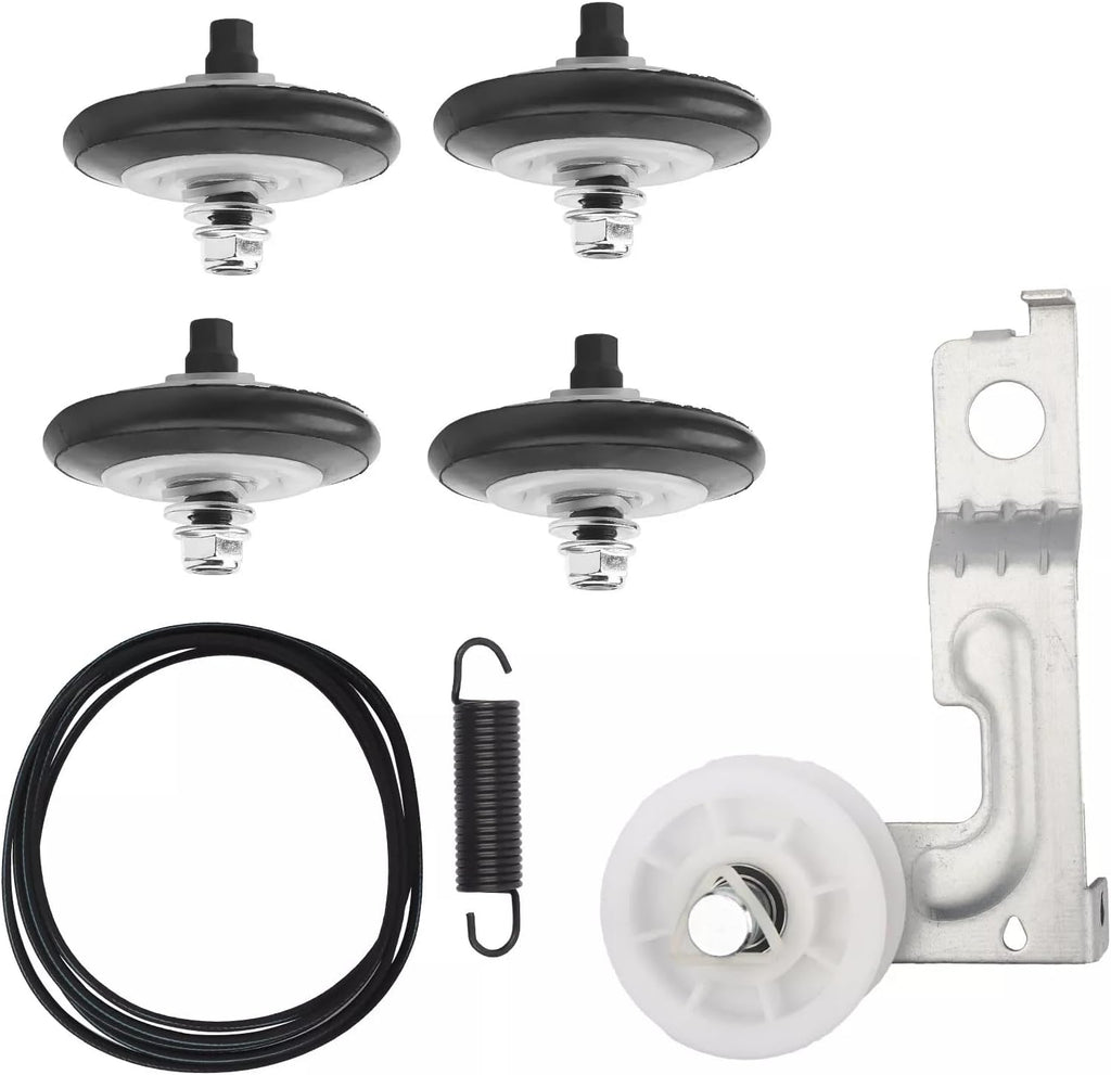 Upgraded Dryer Repair Kit Dryer Roller Replacement for LG DLEX3250R DLEX3250W DLEX3360R DLEX3360V DLEX3360W DLEX3370R DLEX3370V DLEX3370W DLEX3470V DLEX3470W DLEX3550V DLEX3550W DLEX3570V DLEX3570W
