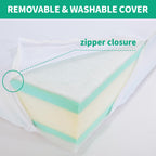 Memory Foam Couch Cushion Replacement, High Density Upholstery Foam Wrapped with Memory Foam & Polyester Batting