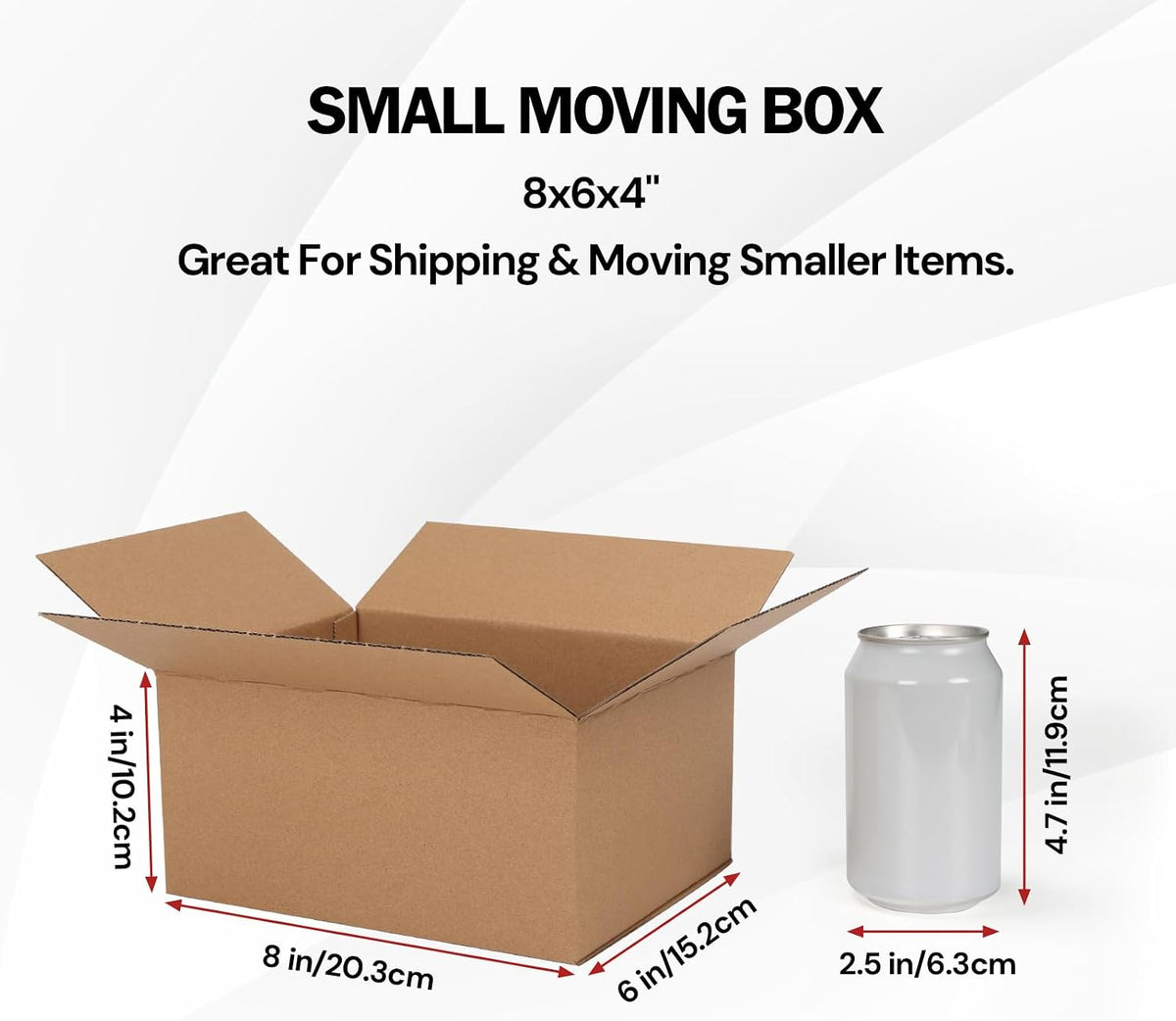 30 Pack 8x6x4 Shipping Boxes Brown, Small Corrugated Cardboard Box for Mailing, Packaging Small Business, Kraft