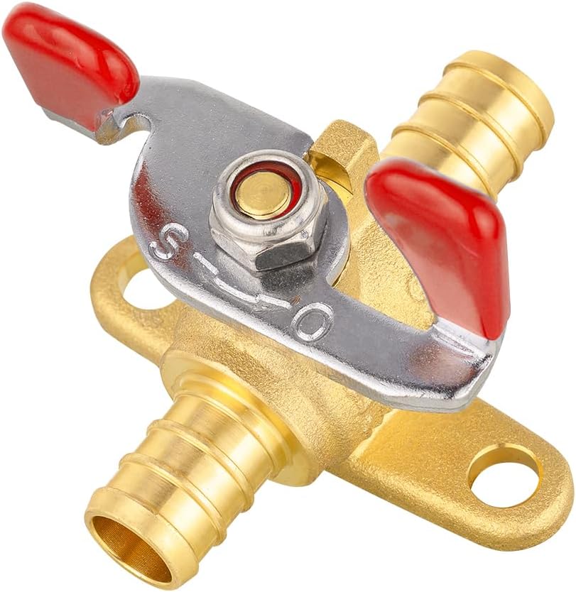 10Pcs EFIELD 1/2"Pex Ball Valve With Drop Ear,Butterfly Level(VALVE325-10)