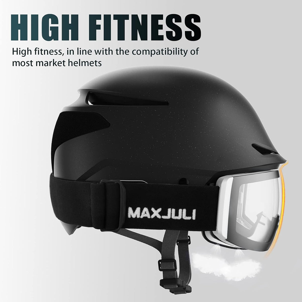 Ski Goggles Men Women,OTG Snow Goggles with Magnetic Interchangeable Anti-Fog HD Lens UV Protection M6