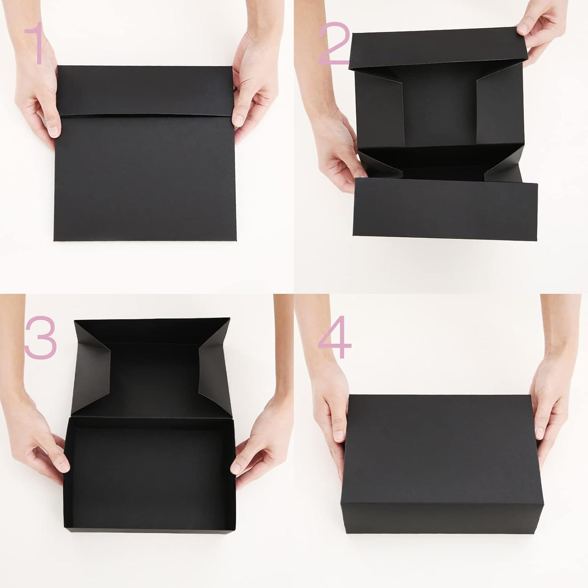 10 Gift Boxes 7.5x5.5x2.5 Inches, Matte Black Gift Boxes Bulks