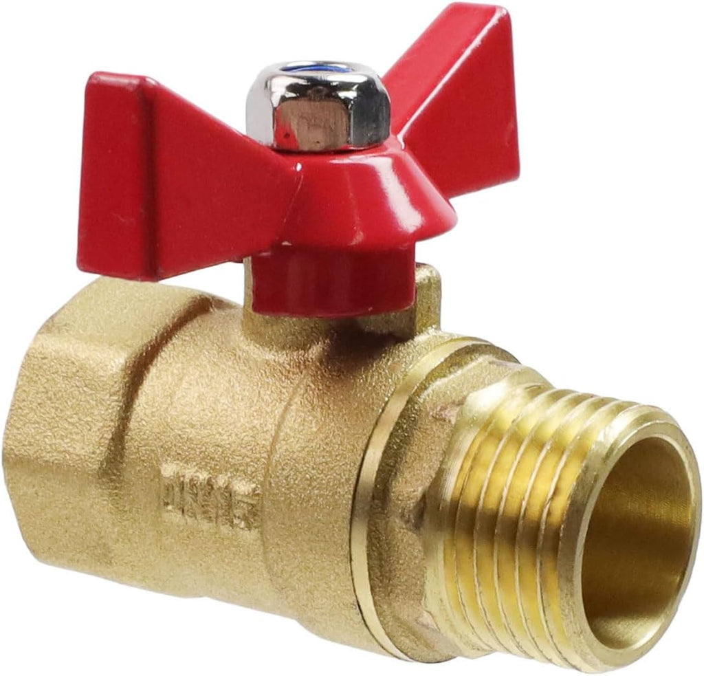 T Tulead Brass Mini Ball Valve 1/2" NPT