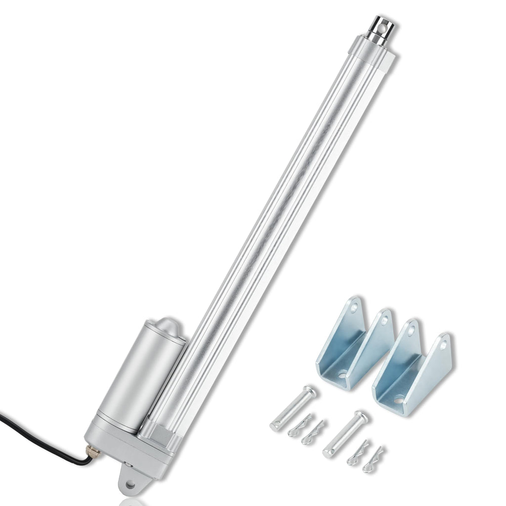 12V High Force Linear Actuator 12 inch Stroke, 617 lbs Force 0.2"/s Speed