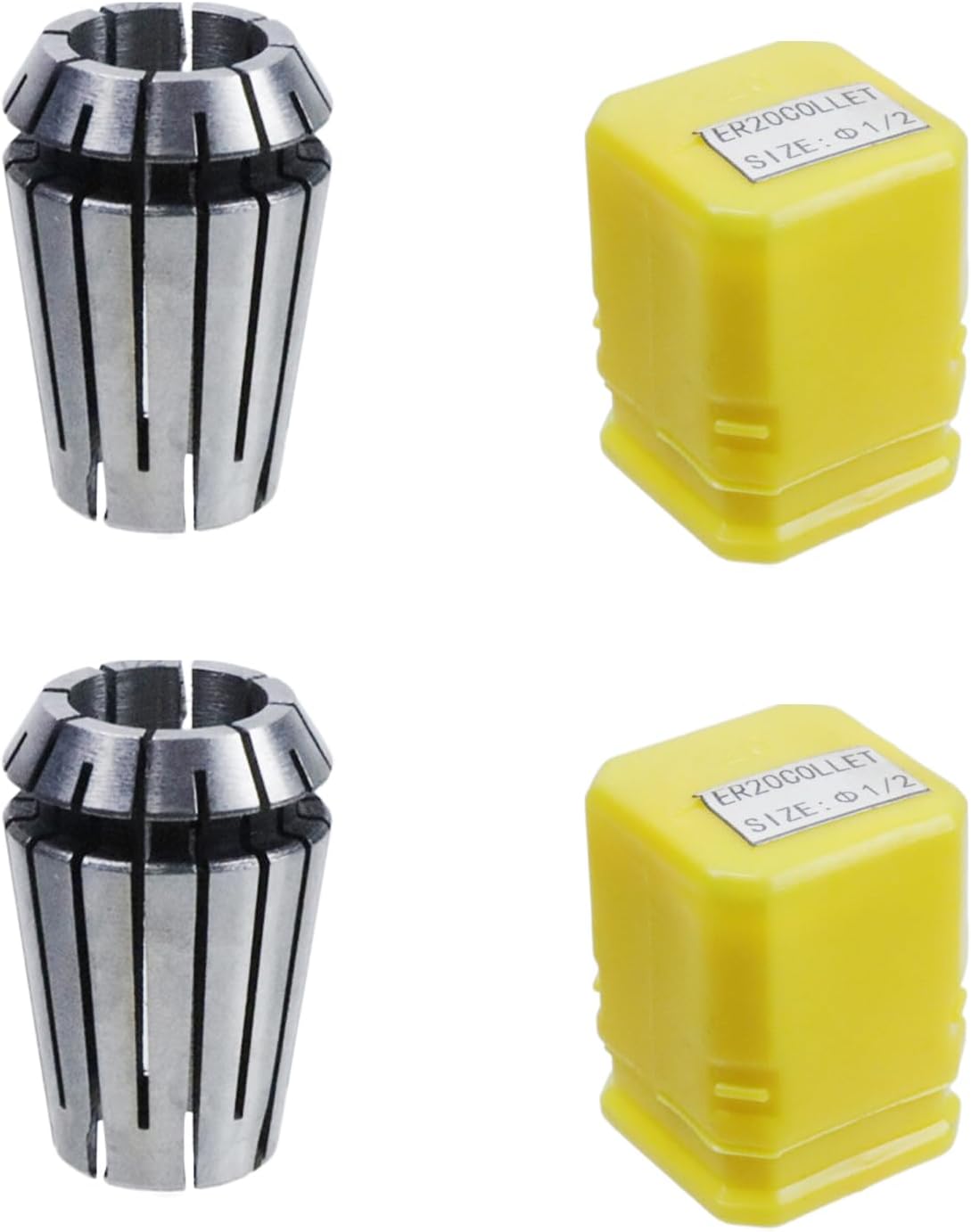 ER20 1/2 Dia Spring Collet Chucks for CNC Clamping Device Engraving Machine -2pcs