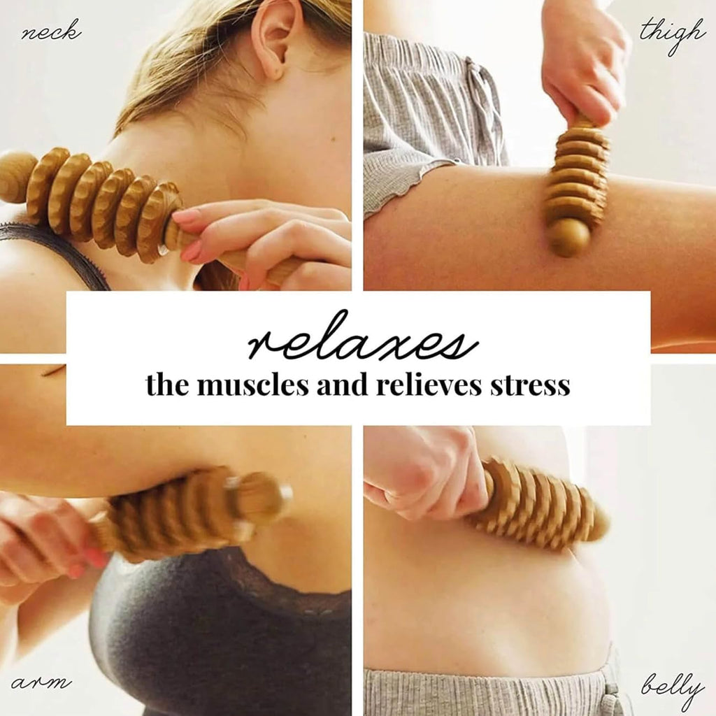 Accessories – Handheld Massager with Grooved Rollers, Multi-Functional Back Roller and Neck Massager, Eases Muscle