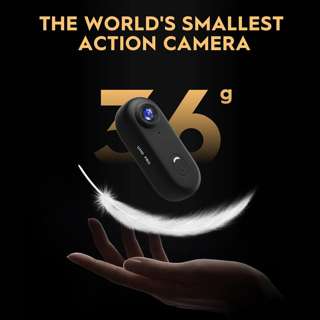 Ultra-Compact 4K Thumb Action Camera with Magnetic Mount – Lightweight, Hands-Free POV Body Cam for Motorcycle