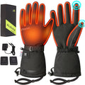 Heated Gloves for Men & Women, Hunting Waterproof Rechargeable Gloves with 2 Battery Packs, 3 Heat Settings, 3M