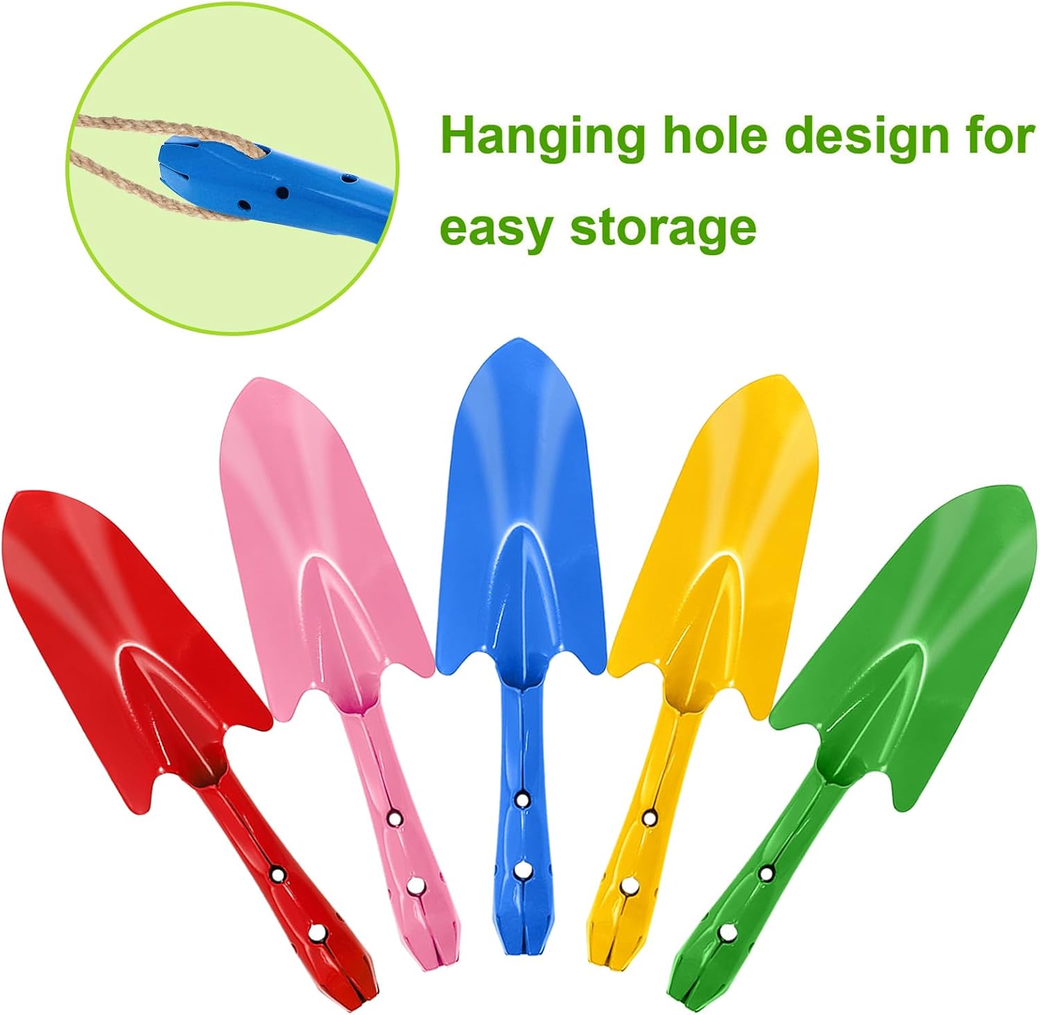 10 Pack Colorful Metal Hand Shovels, Garden Trowel Set Small Gardening Hand Tools for Soil Planting Digging