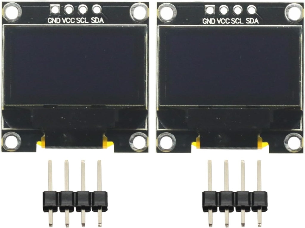 2 Pcs 0.96 inch IIC I2C Serial White OLED Display Module 128X64 I2C SSD1306 12864 LCD Screen Board 0.96" for Arduino Raspberry Pi