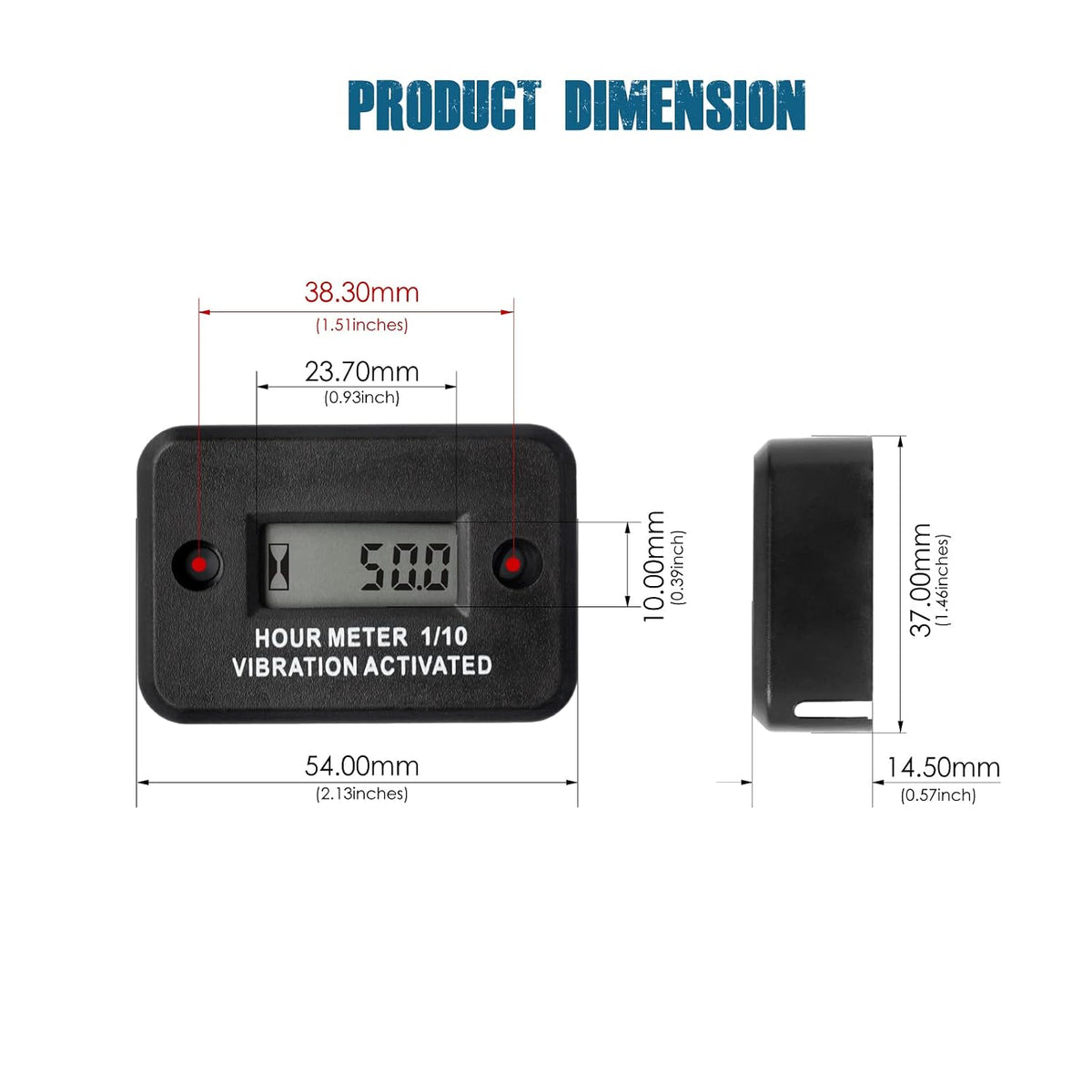 Runleader RL-HM016 Digital Vibration Activated Hour Meter