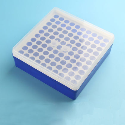 Plastic Centrifuge Tube Stand Holder Box with Cover (1.5ml, 100 Position)