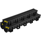 Trench Drain System Channel Drain 5.9x5.1-Inch HDPE Drainage Trench