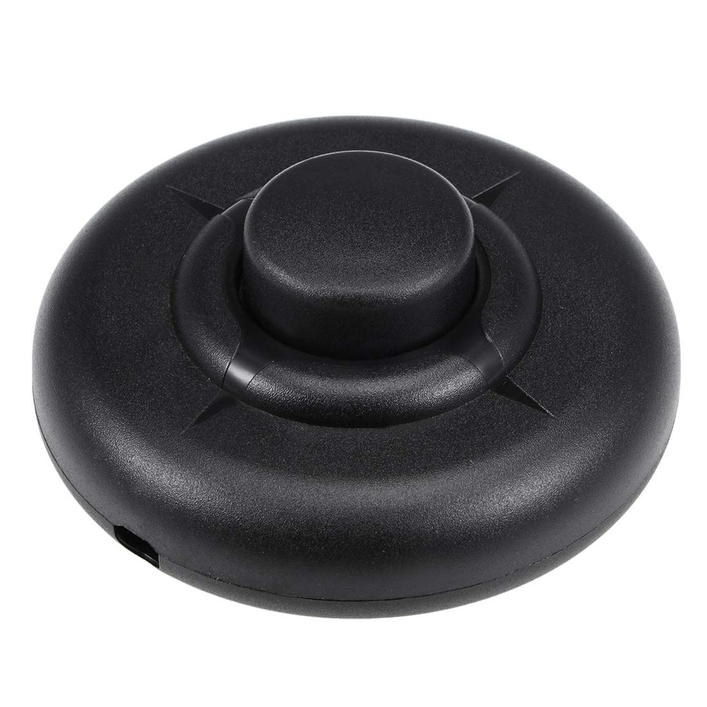 uxcell Inline Foot Pedal Push Button Switch Lamp Lights Foot Control Black