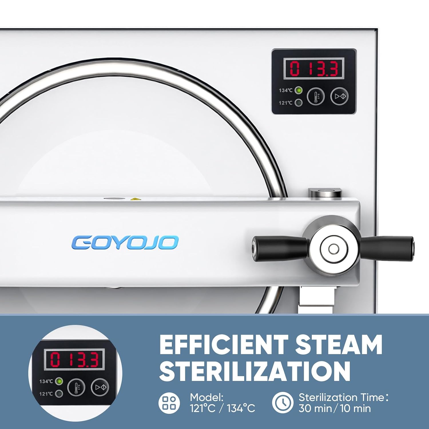 18L Autoclave Sterilizer – Tabletop Class N High Pressure Steam Sterilizer Autoclave Machine with Digital Control