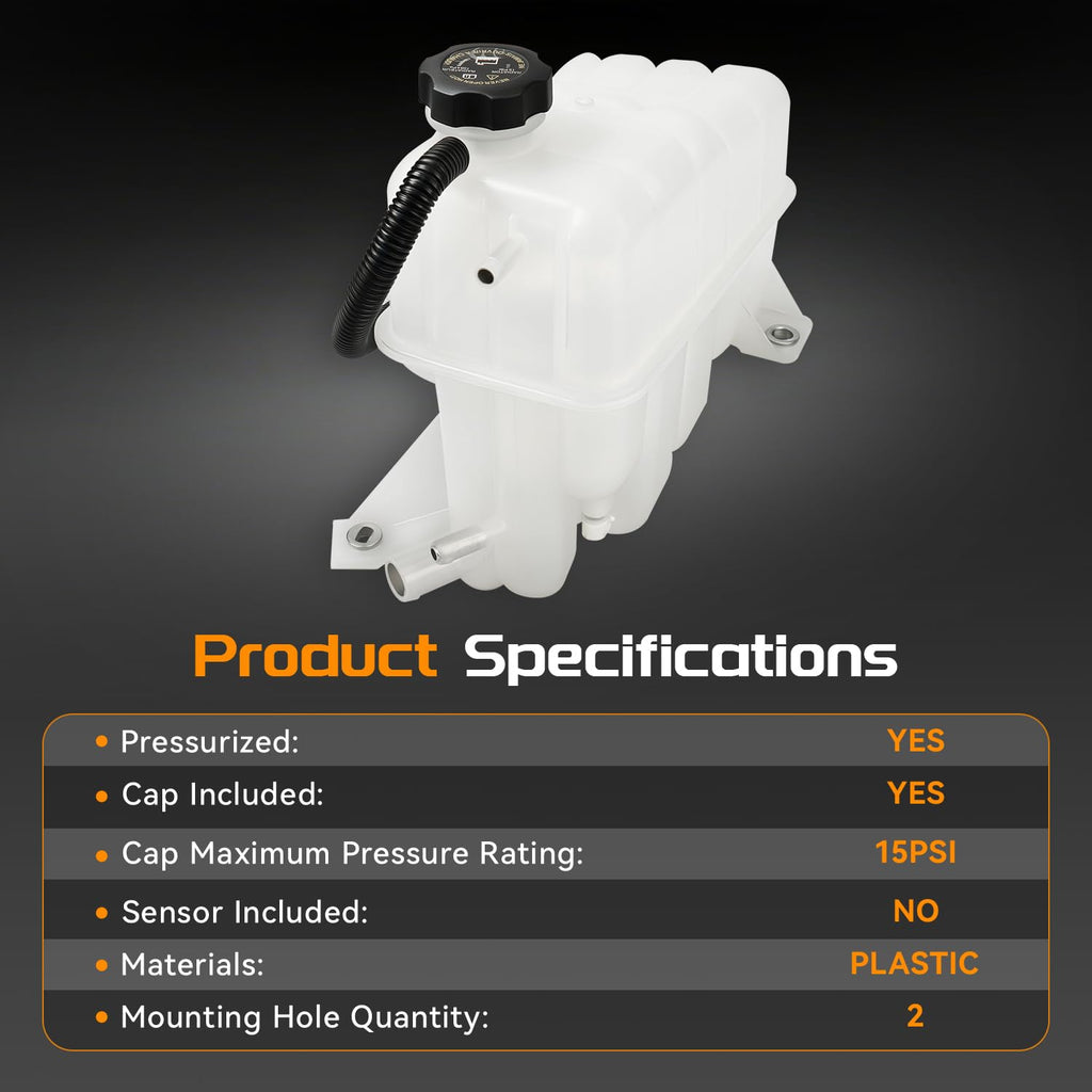 Front Engine Coolant Reservoir for Chevy GMC Silverado Sierra 2500