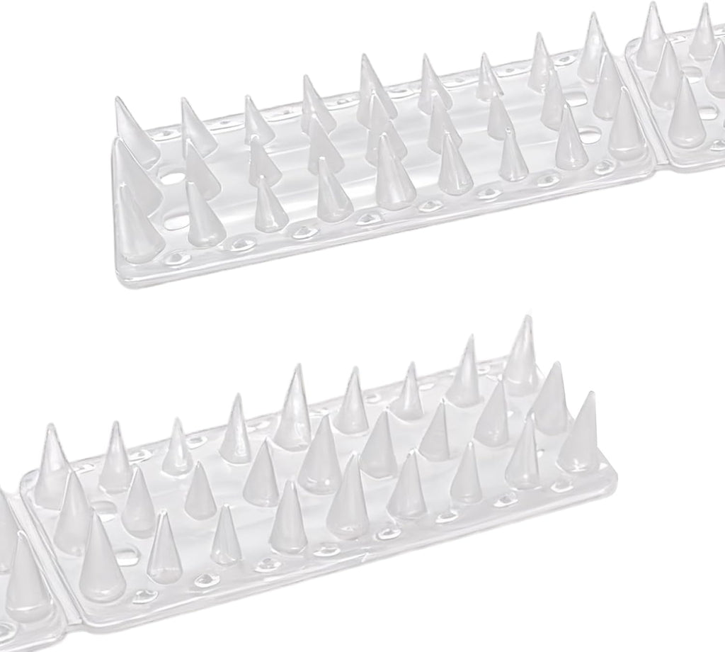 Bird Spikes,Clear 12 Pack,Bird Spikes for Outside to Keep Cats, Raccoons, Squirrels, Pigeons Away, Cat Spikes for