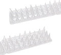 Bird Spikes,Clear 12 Pack,Bird Spikes for Outside to Keep Cats, Raccoons, Squirrels, Pigeons Away, Cat Spikes for