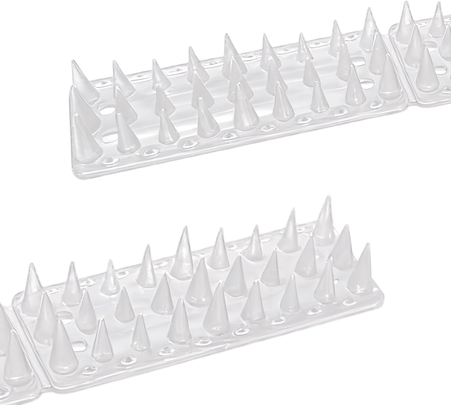 Bird Spikes,Clear 12 Pack,Bird Spikes for Outside to Keep Cats, Raccoons, Squirrels, Pigeons Away, Cat Spikes for