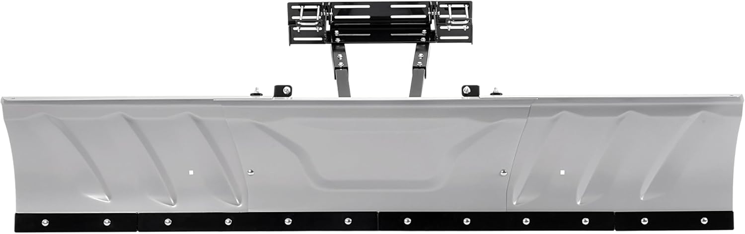 60" - 72" Universal UTV Switchblade Snow Plow Blade Angle Adjustable | Steel Powder Coated Gray+Black